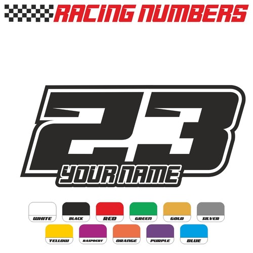 Custom race numbers name - 3x,
